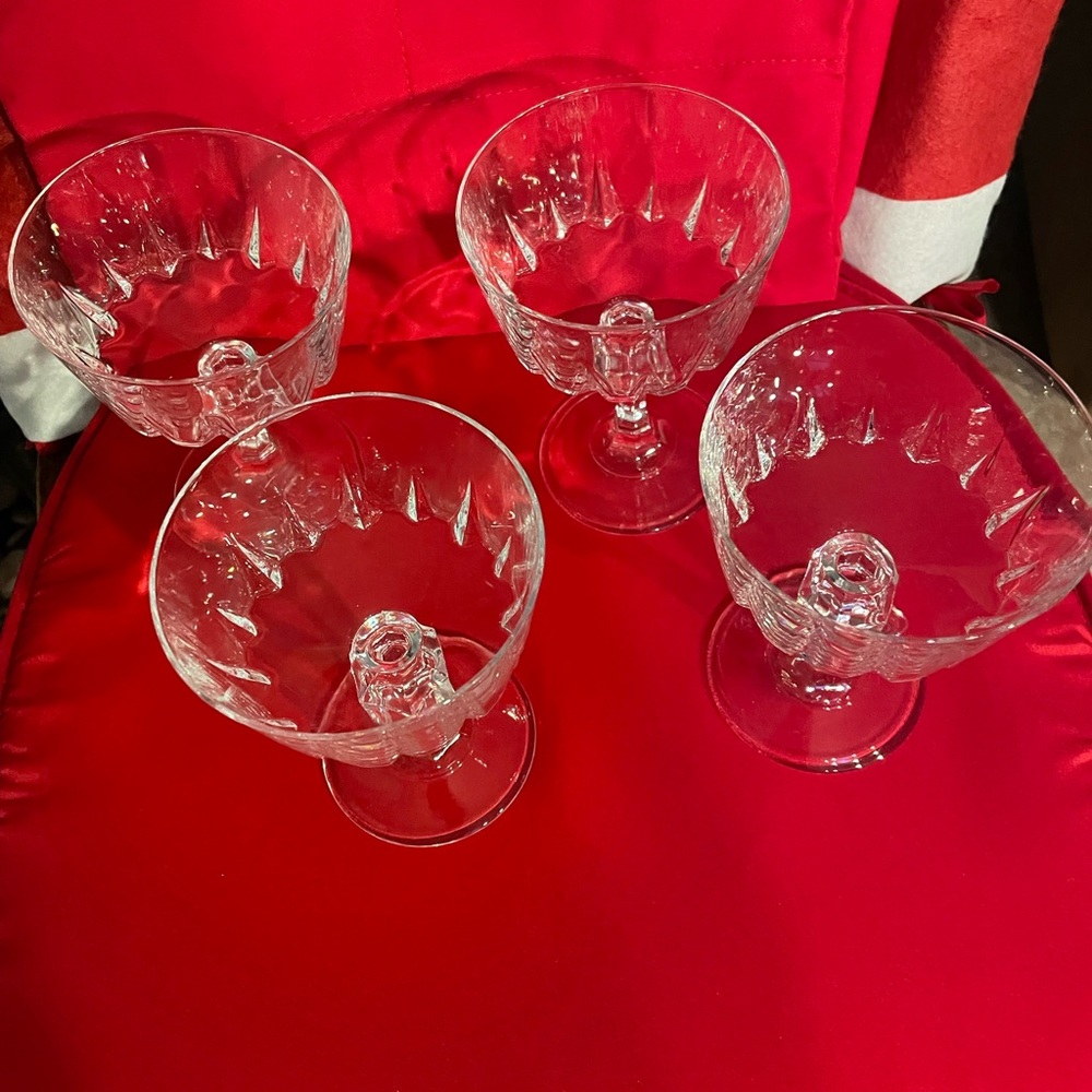 Princess House Lead Crystal Champagne Glasses set of 4